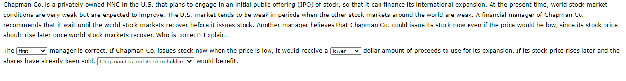  First or Second Lower or higher Chapman Co., its shareholders, Chapman
