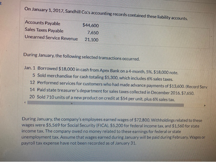  Help! i keep getting this incorrect. On January 1, 2017, Sandhill