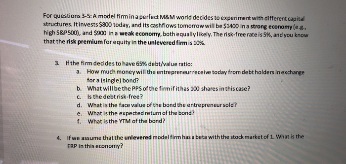 pleaseee solve this question For questions 3-5: A model firm in a