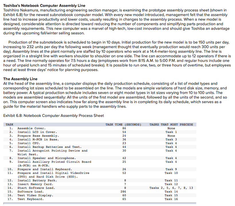 Toshiba's Notebook Computer Assembly Line Toshihiro Nakamura, manufacturing engineering section manager,