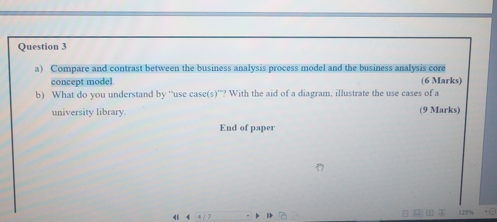 Compare and contrast between the busine ss analysis process model and the