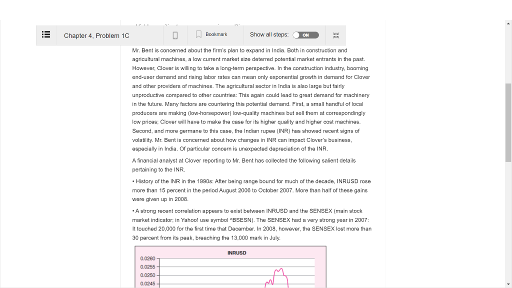 Problem Clover Machines: Effects of Emerging Market Currencies Clover Machines continues its