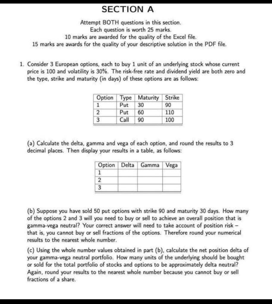  SECTION A Attempt BOTH questions in this section. Each question is