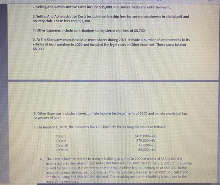 us to determine its 2020 minimum Net Income For Tax Purposes as