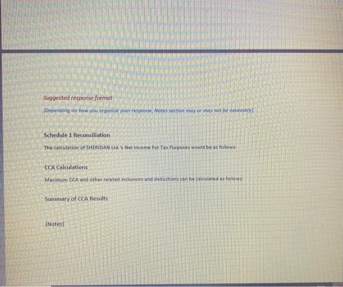 classes based on the following information in our file. Prepare Schedule 1