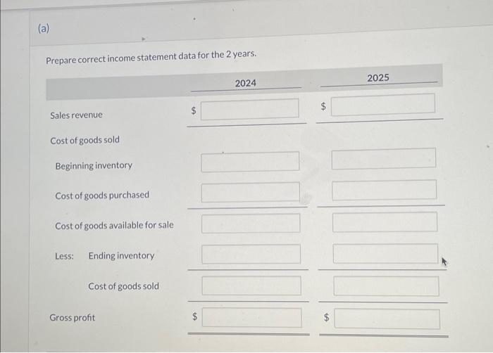 Crane Company uses a periodic inventory system. The inventories at January 1,