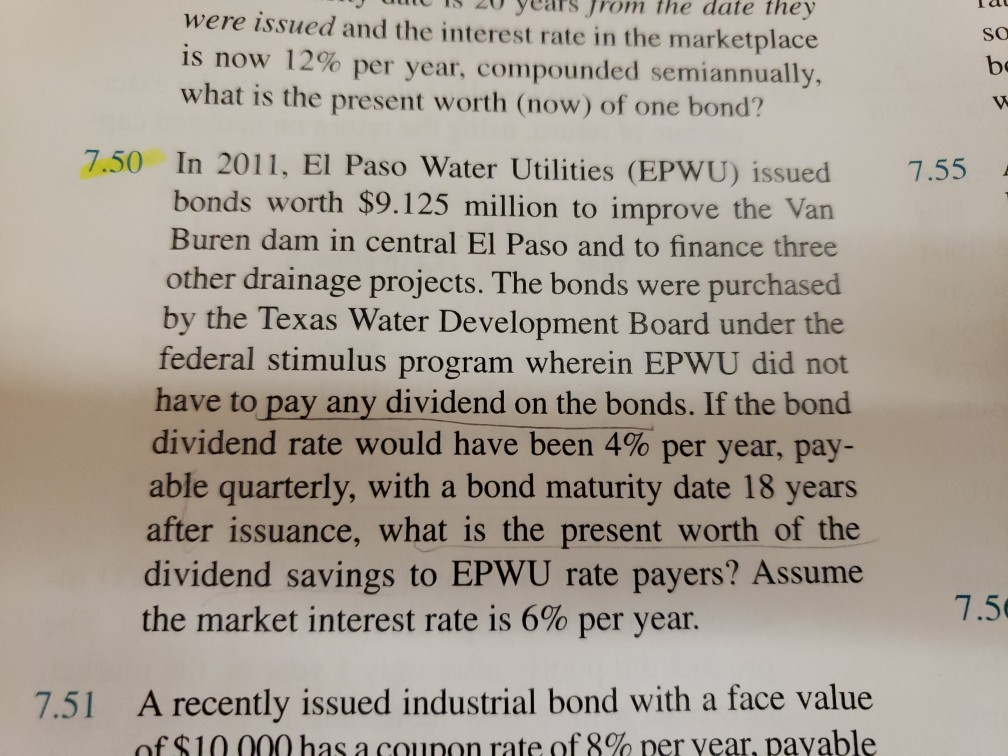  problem 50 20 years Trom the date they were issued and