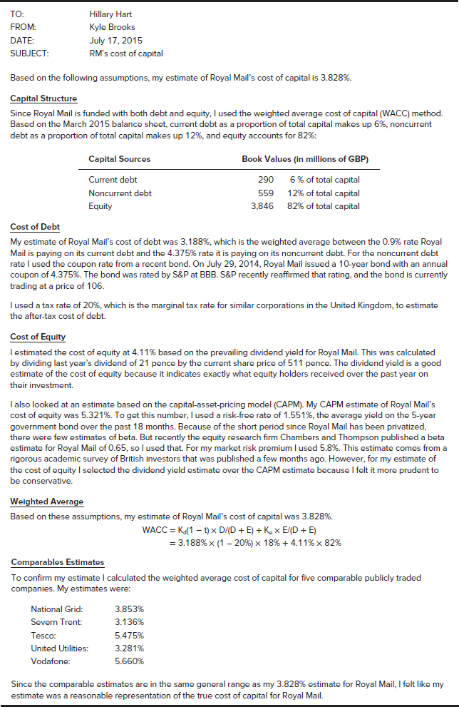 3. Complete the table below: Calculate the market value capital structure weights
