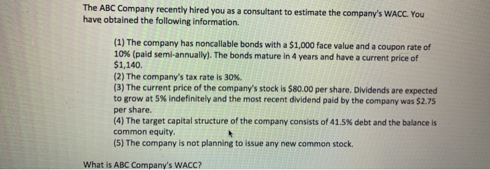 problem. Show all your work. Use formulas for all calculations. Provide notation
