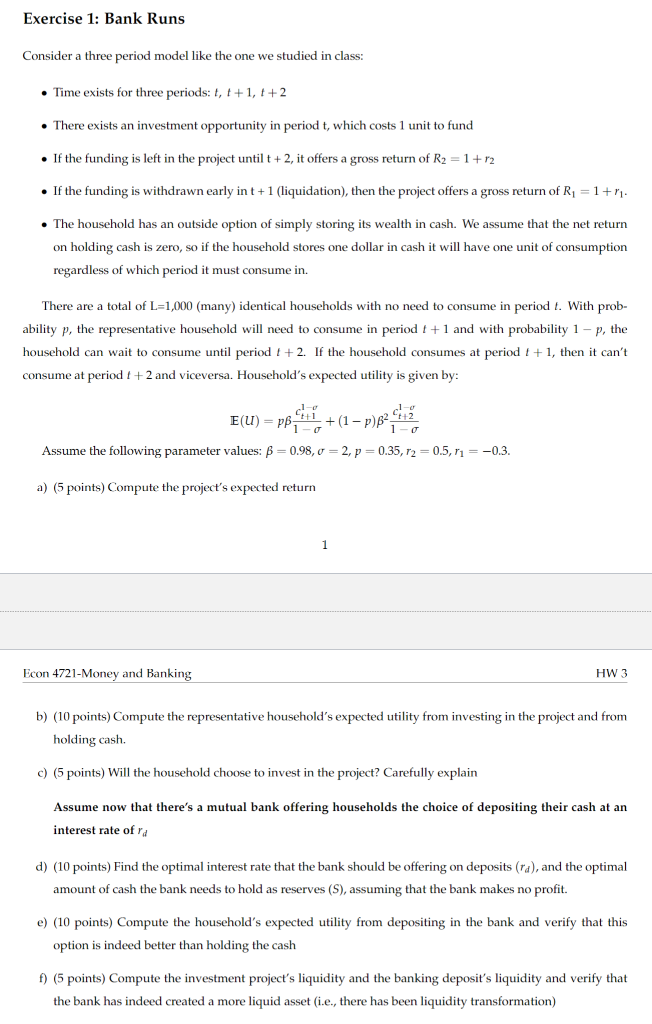 Consider a three period model like the one we studied in