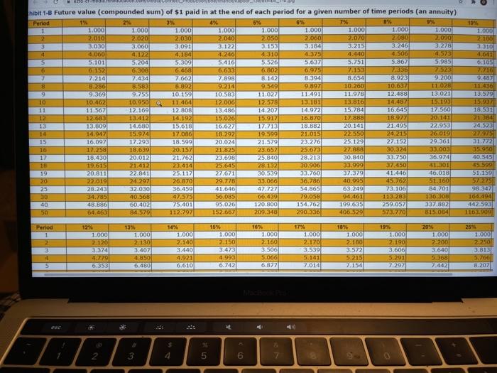Exhibit 1-B (Round time value factors to 3 decimal places and final