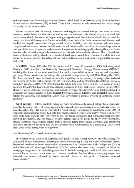 Agency In April 2010 Jerome Fons was considering what stralegy to propose