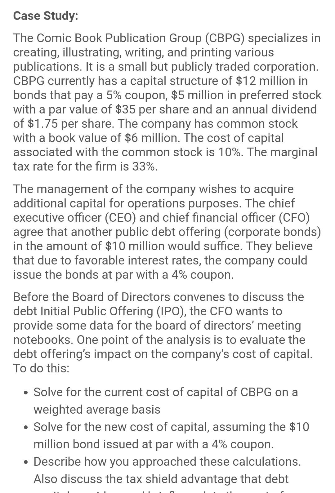 Provide a Table(s) to present answers (there is a difference between