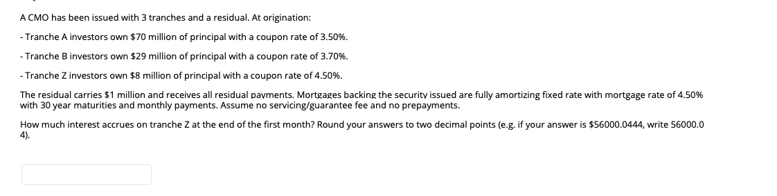  Please answer as soon as possible A CMO has been issued