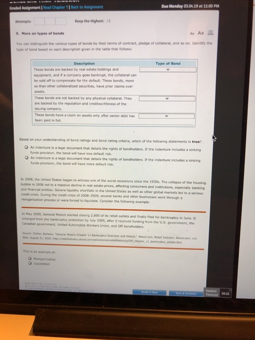  Graded Assignment Read Chapter 71 Back to Assignment Due Monday 03.04.19
