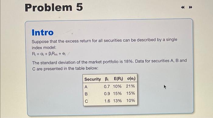 PLEASE ANSWER ALL PARTS FOR THUMBS UP Problem 5 Intro Suppose that