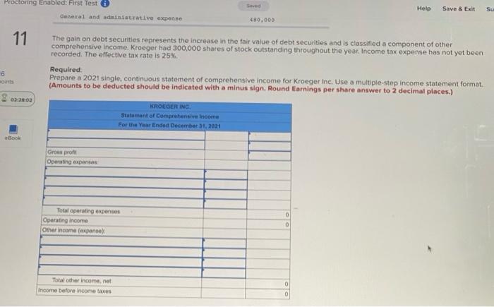 balance of Kroeger Inc, included the following accounts as of December 31,