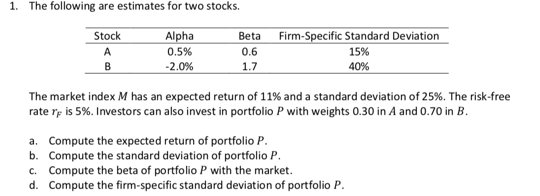 can someone please help with this question 1. The following are estimates