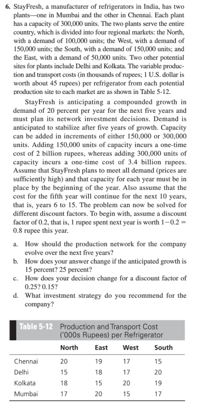 Need Help with this question to solve with Excel Sheet thanks 6.