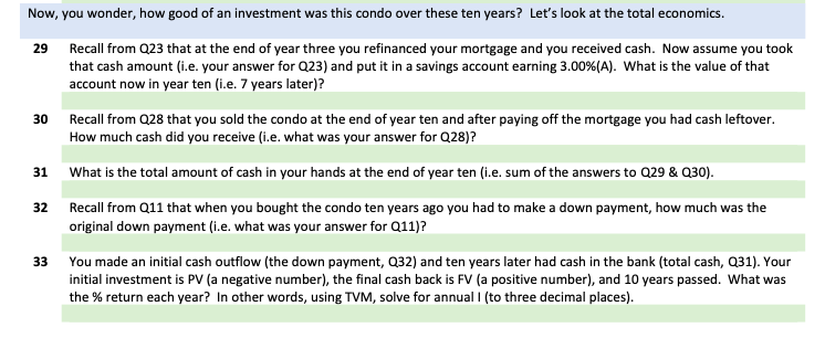 need to know it's inflow or outflow (+/-), as we'll assume this