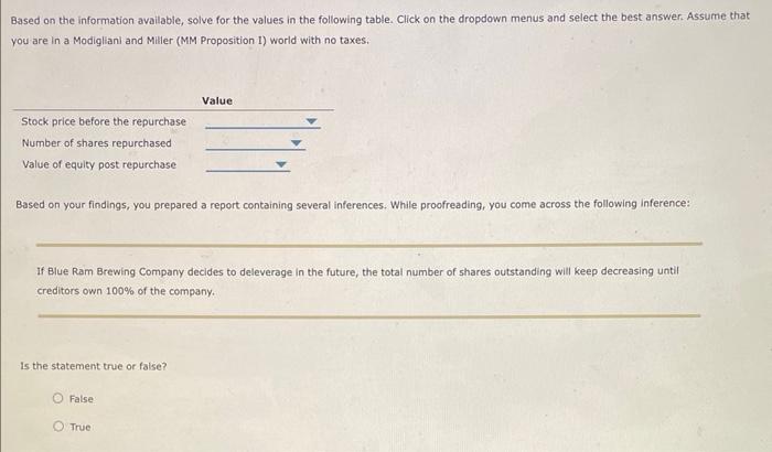 their capital structure by using debt capital to repurchase outstanding equity. Firms