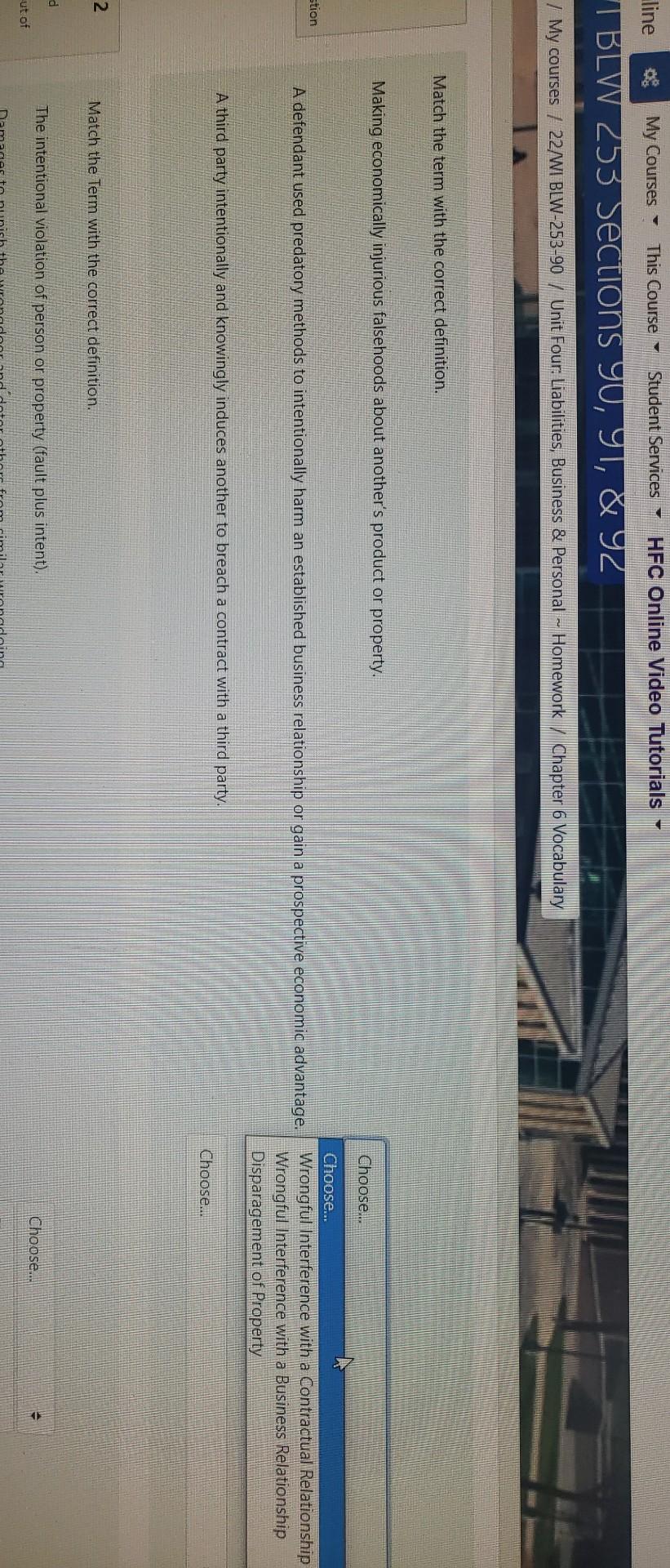 My Courses This Course Student Services HFC Online Video Tutorials line