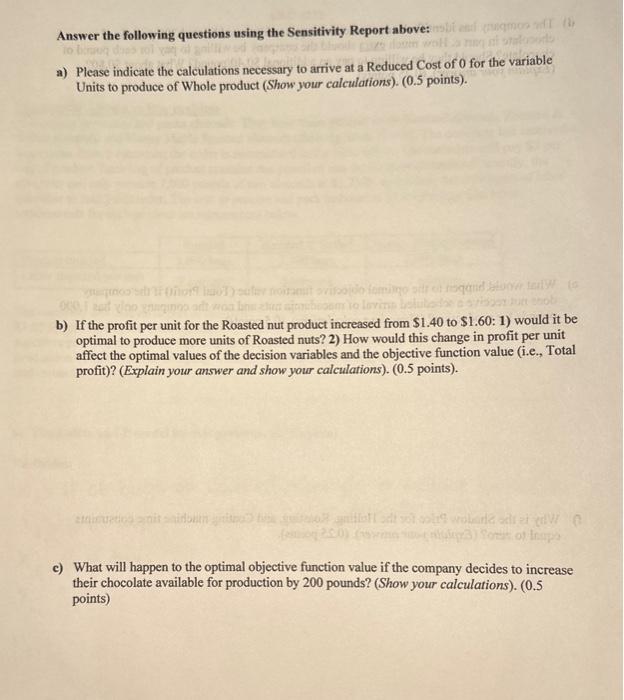 a) Please indicate the calculations necessary to arrive at a Reduced Cost