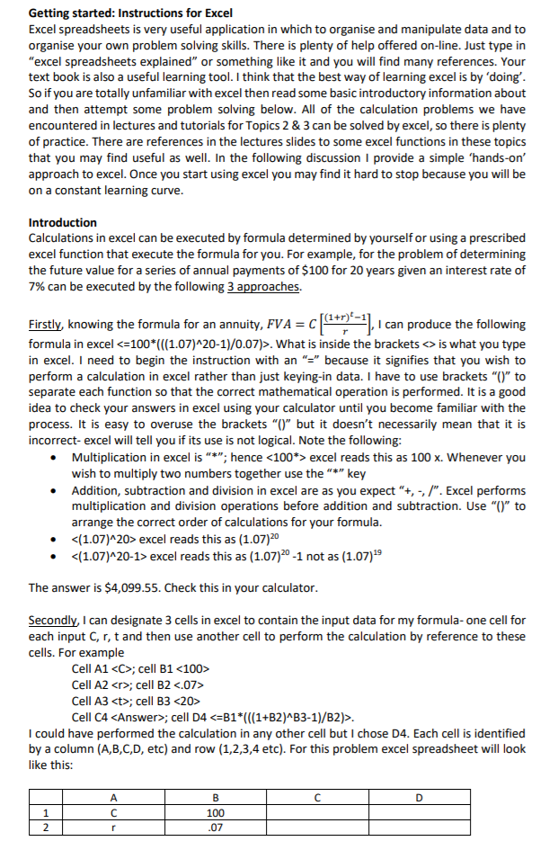 for Excel during week 6. The purpose of this assignment is to