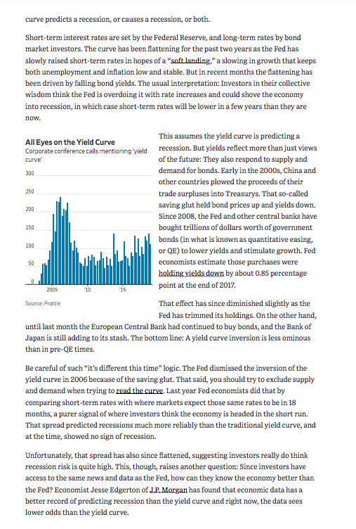 described in the article, investors were nervous about flattening an inverted yield