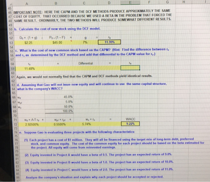 Student Ch10 P18 Build a Model INPUTS USED IN THE MODEL $50.00