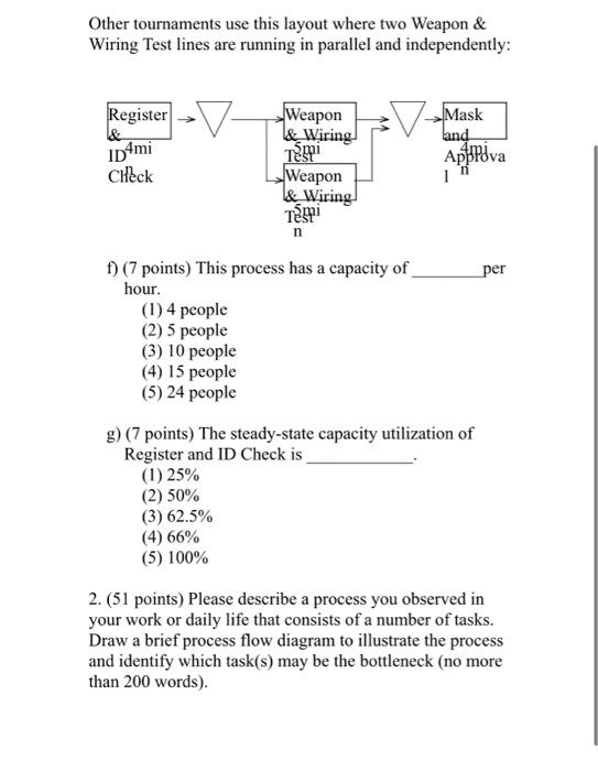  Other tournaments use this layout where two Weapon & Wiring Test