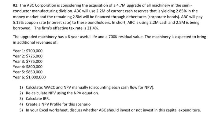 PLEASE SOLVE #6 - #9 // SECOND PICTURE \#2: The ABC Corporation