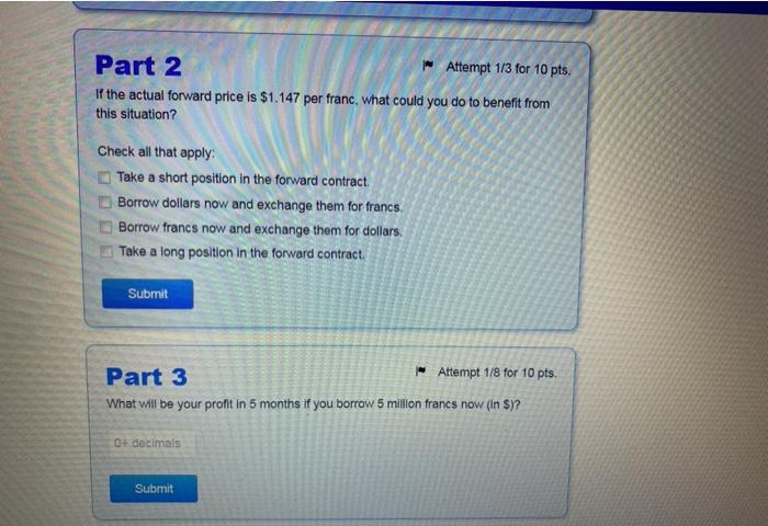 the Swiss franc is $1.17 per franc. Interest rates are 3.6% in