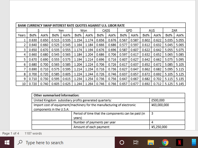 The profit generated by the subsidiary in the U.K. is considered as