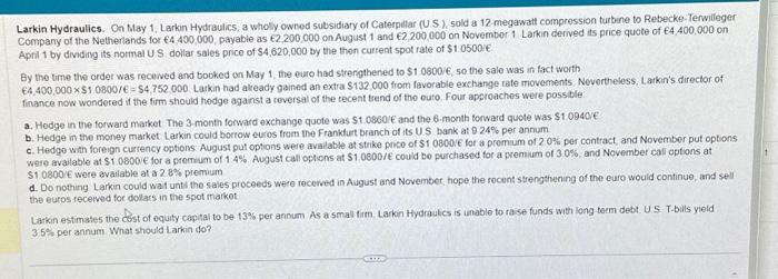 a wholy owned subsidiary of Caterpiltar (U S.) sold a 12-megawatt compression