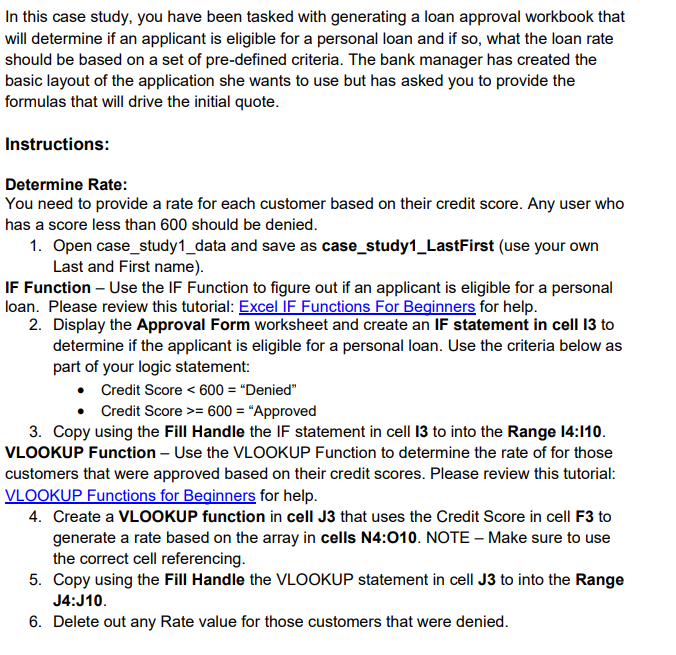  In this case study, you have been tasked with generating a