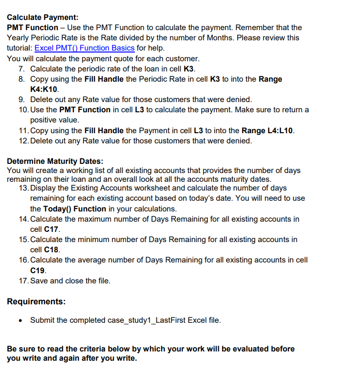loan approval workbook that will determine if an applicant is eligible for