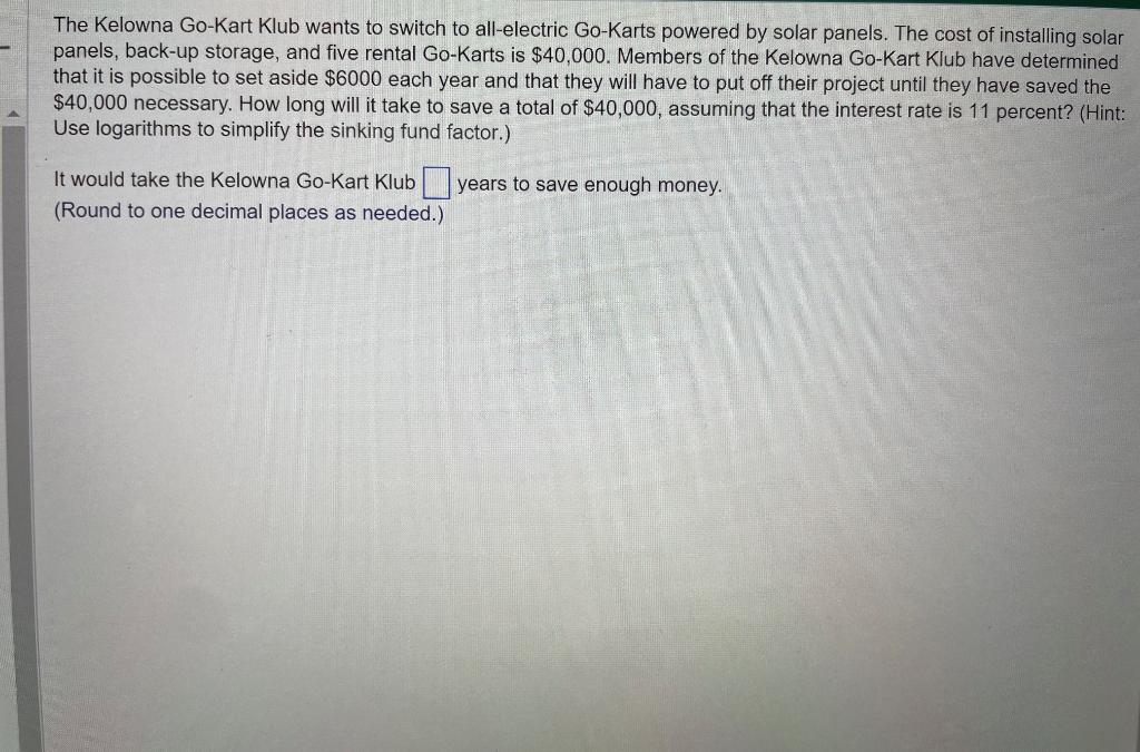 capacity. It has two feasible alternatives under consideration. Both alternatives will have