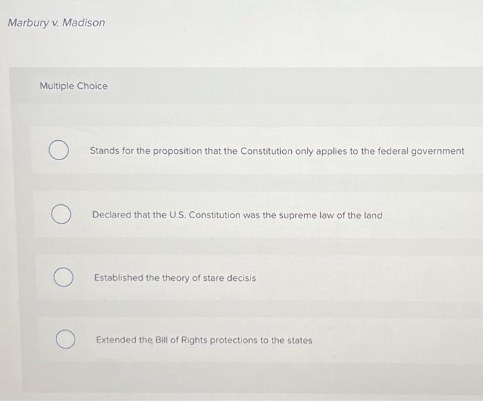  Ex post facto laws Multiple Choice Are constitutional if they serve