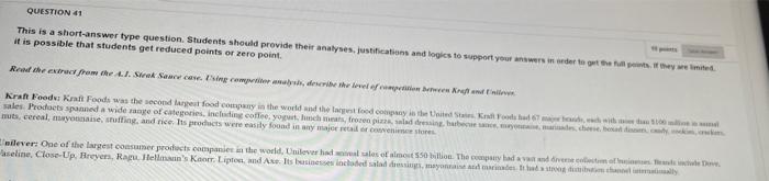  QUESTION 41 This is a short-answer type question Students should provide