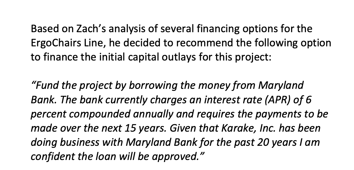 market a new line of products called ErgoChairs. Kevin Ayyeni, the company's