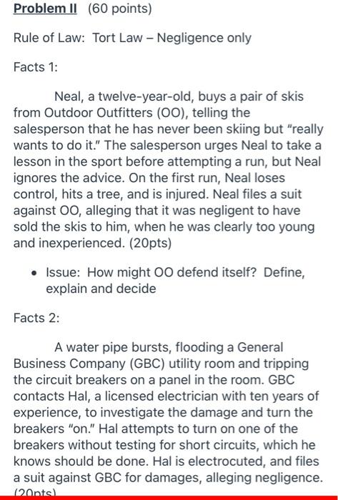 the rule of law for each problem, then apply the rule of