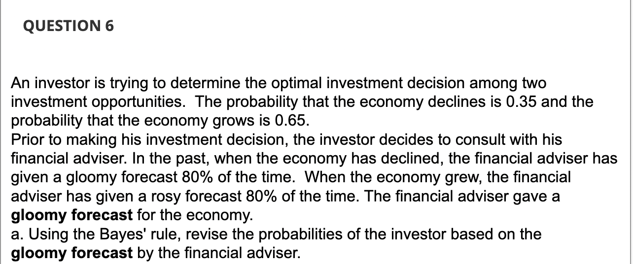 please work out step by step !! thank you !!! QUESTION 6