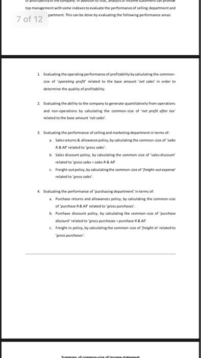 analytical tool or technique that expresses each item or category in the