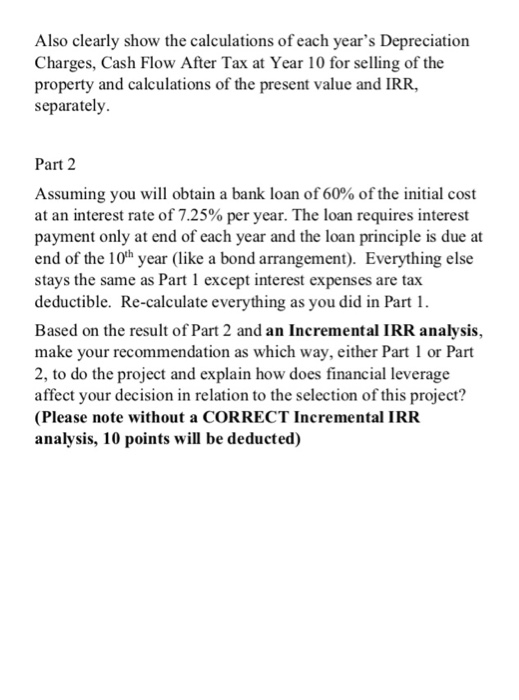 a piece of land at $2,000,000. You plan to build a 80,000