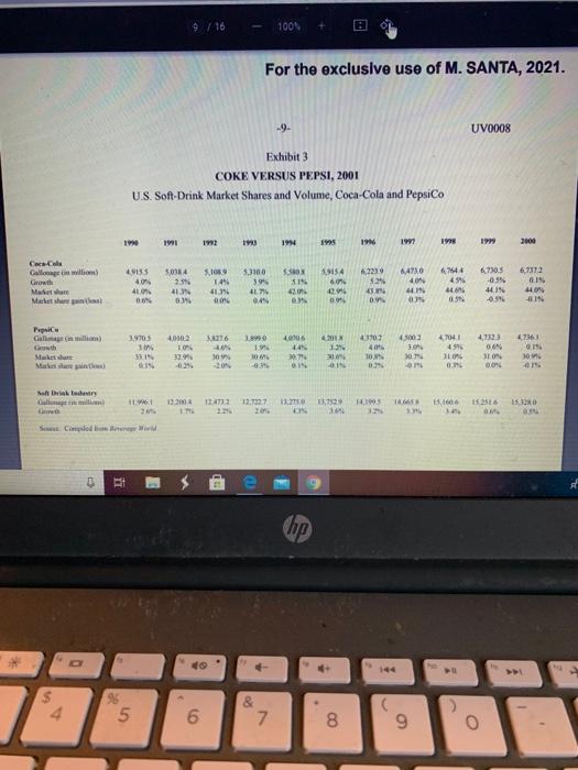 case. The last two questions are based on using more current data