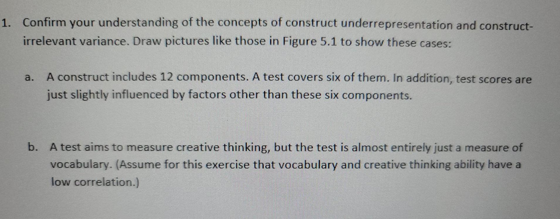 Variance The Test FIGURE 5.1 Geometric representation of the concepts of construct
