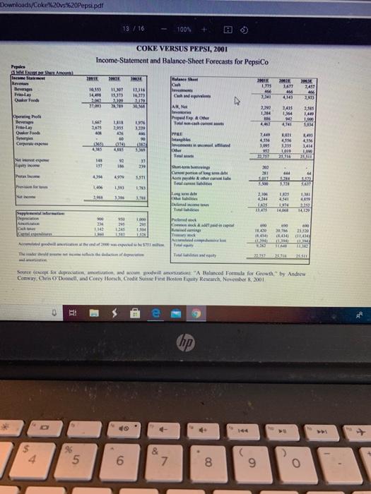 Using your analysis in (1) and (2), which company would you chose?