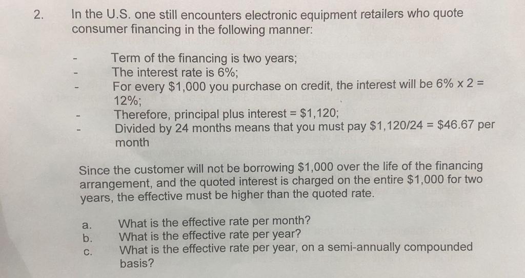 Show step by step calculations or attach excel screenshots. Carry atleast