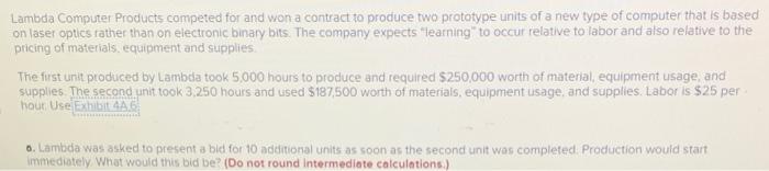  Lambda Computer Products competed for and won a contract to produce